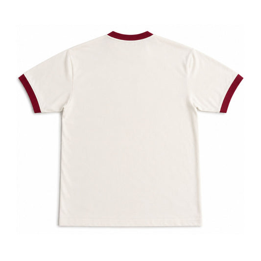 Maroon + Off White Ringer Tee