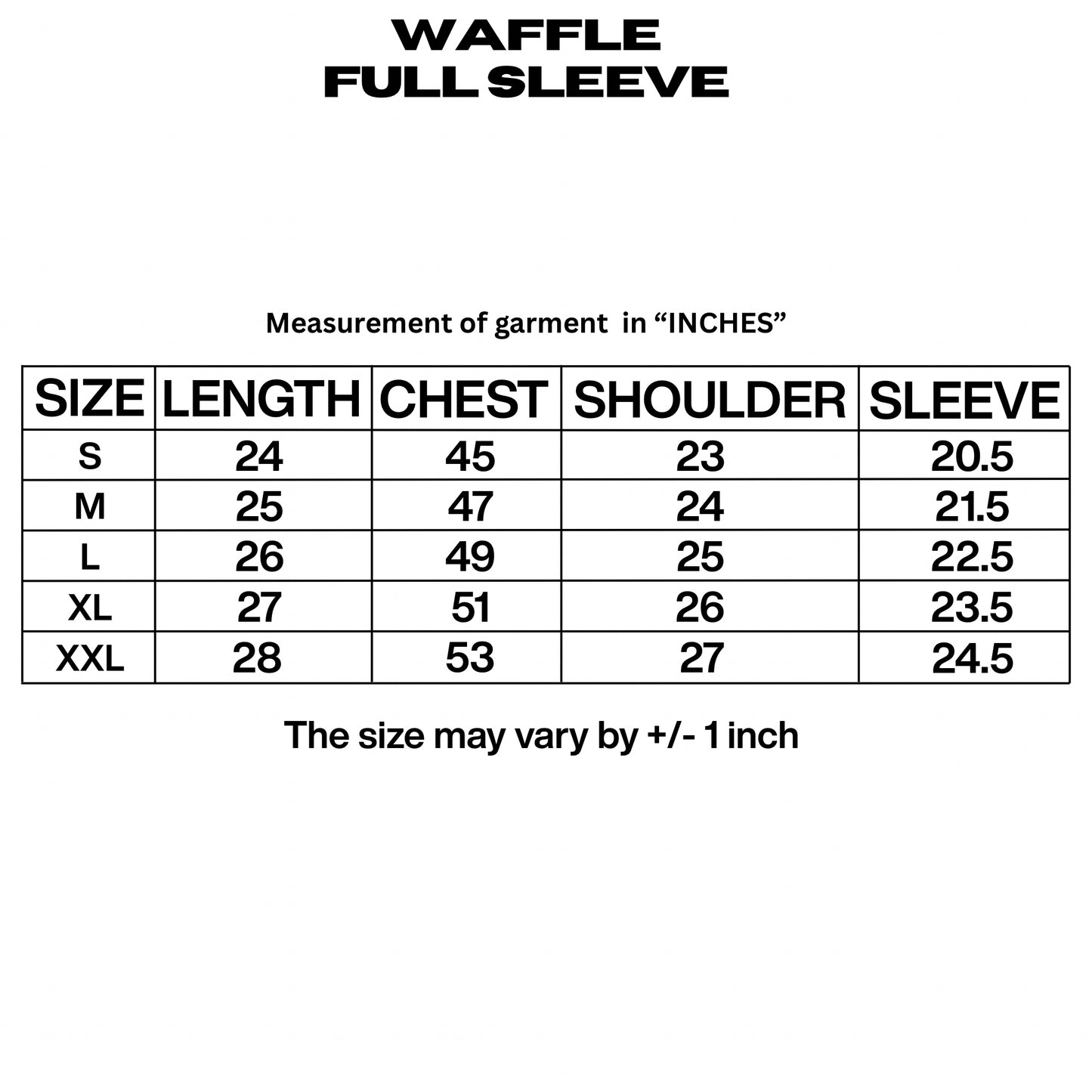 PLAIN OFF-WHITE WAFFLE FULL SLEEVES