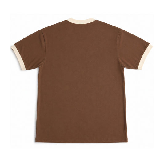 Cream + Mousse Brown Ringer Tee