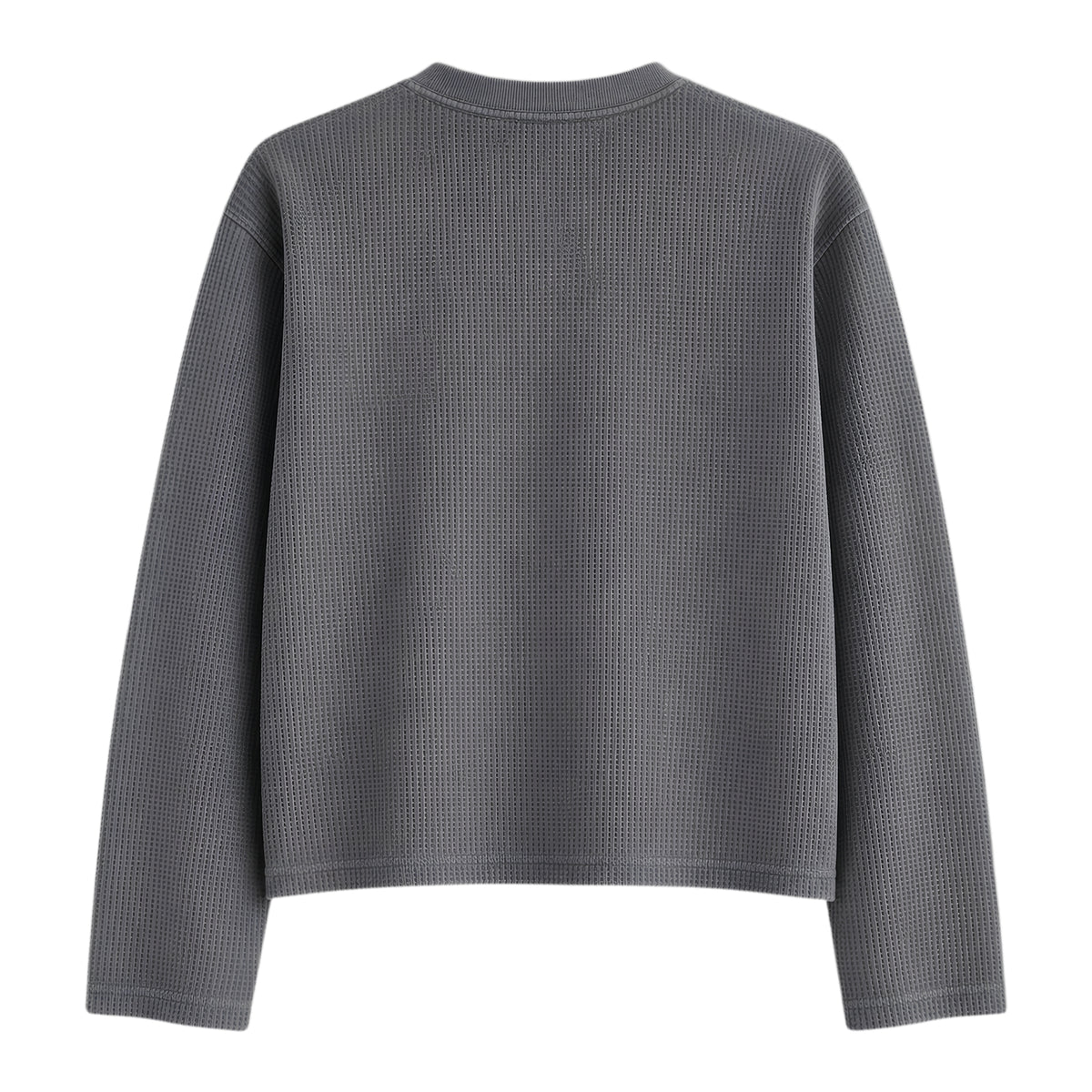 WASHED GREY WAFFLE FULL SLEEVE