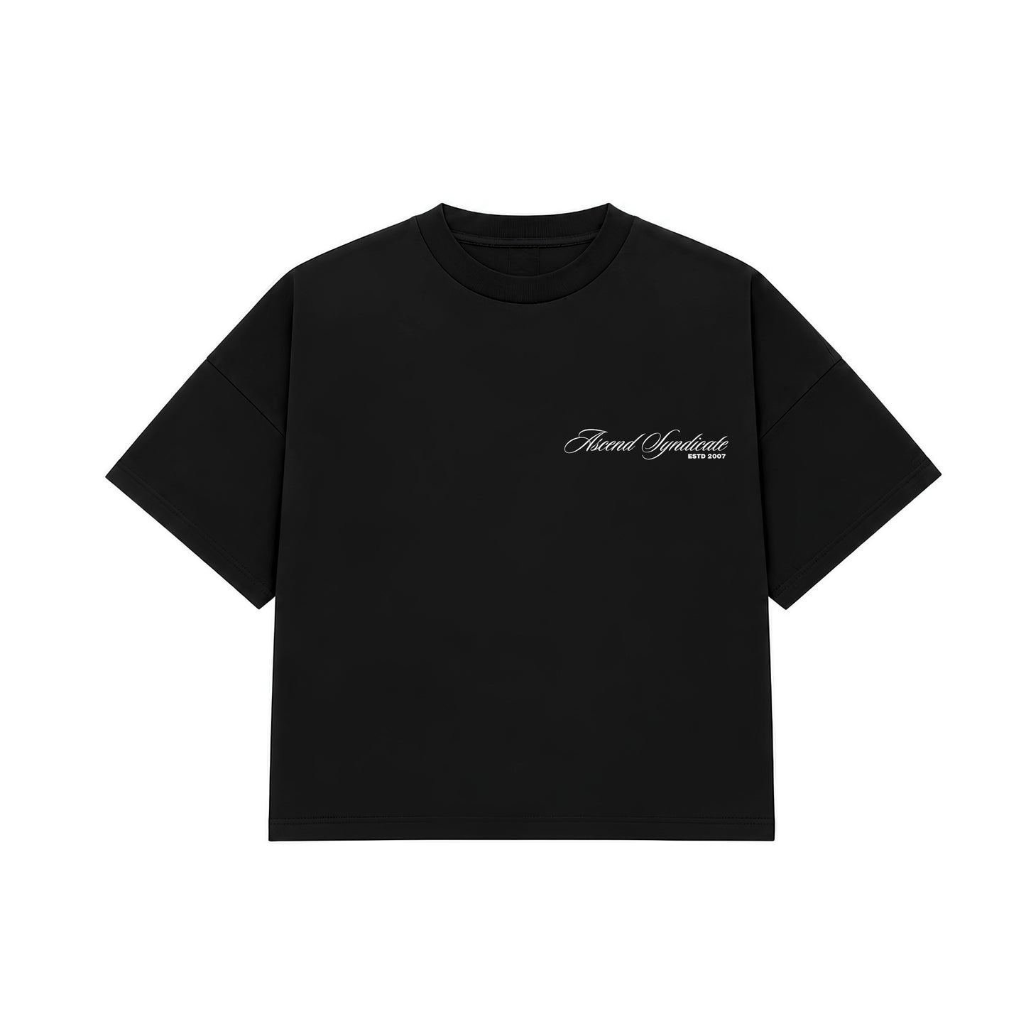 BLACK ASCEND SYNDICATE CROPPED BOXY TEE