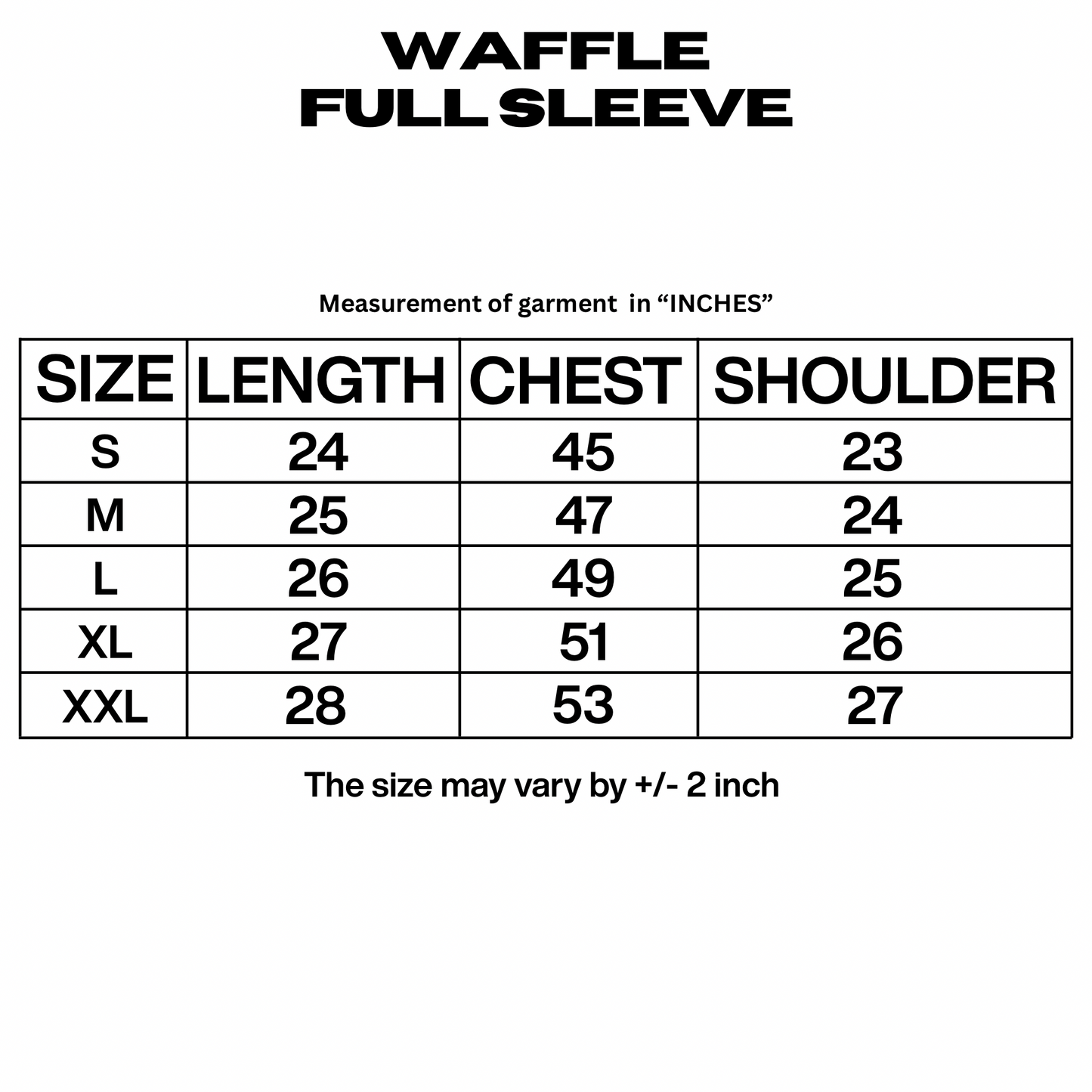 PLAIN OFF-WHITE WAFFLE FULL SLEEVES