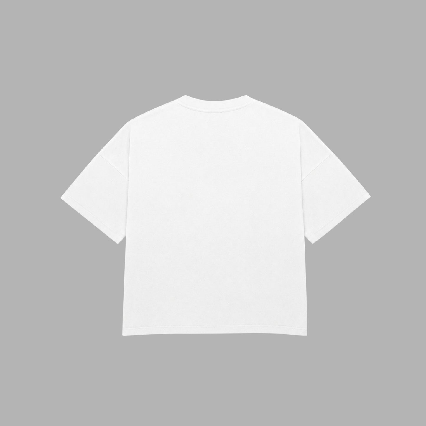 WHITE ASCEND SYNDICATE CROPPED BOXY TEE