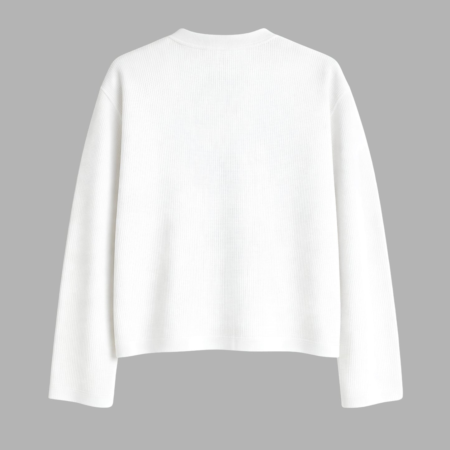 PLAIN OFF-WHITE WAFFLE FULL SLEEVES