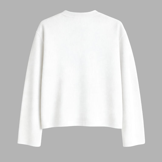 PLAIN OFF-WHITE WAFFLE FULL SLEEVES